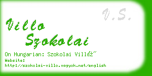 villo szokolai business card